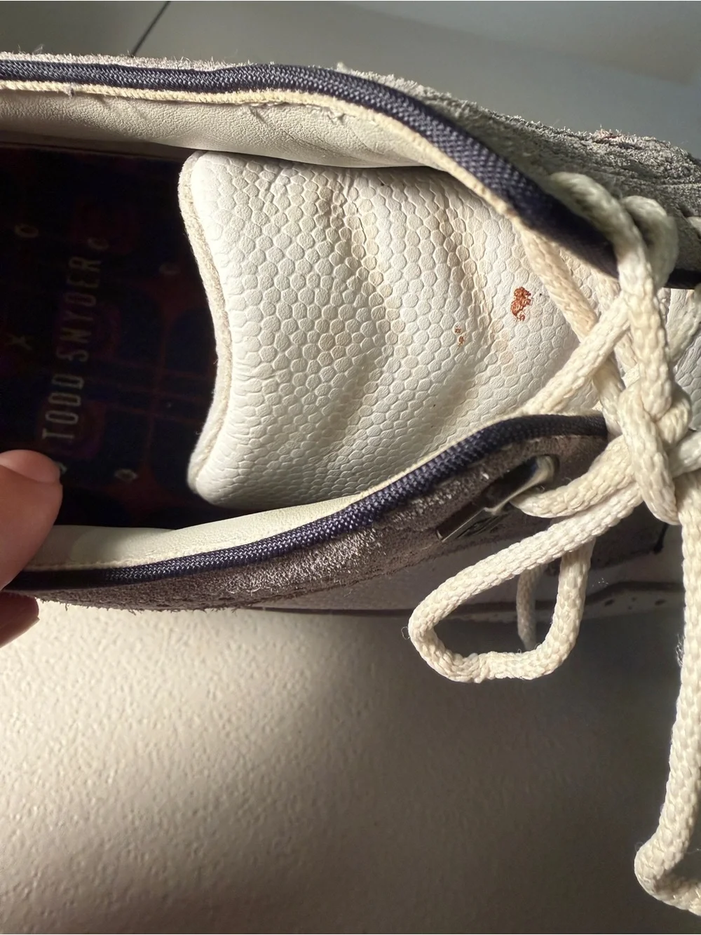 FootJoy X Todd Snyder Men’s Oxford Dress Wingtips Golf White Lace-Up Shoes 7.5M